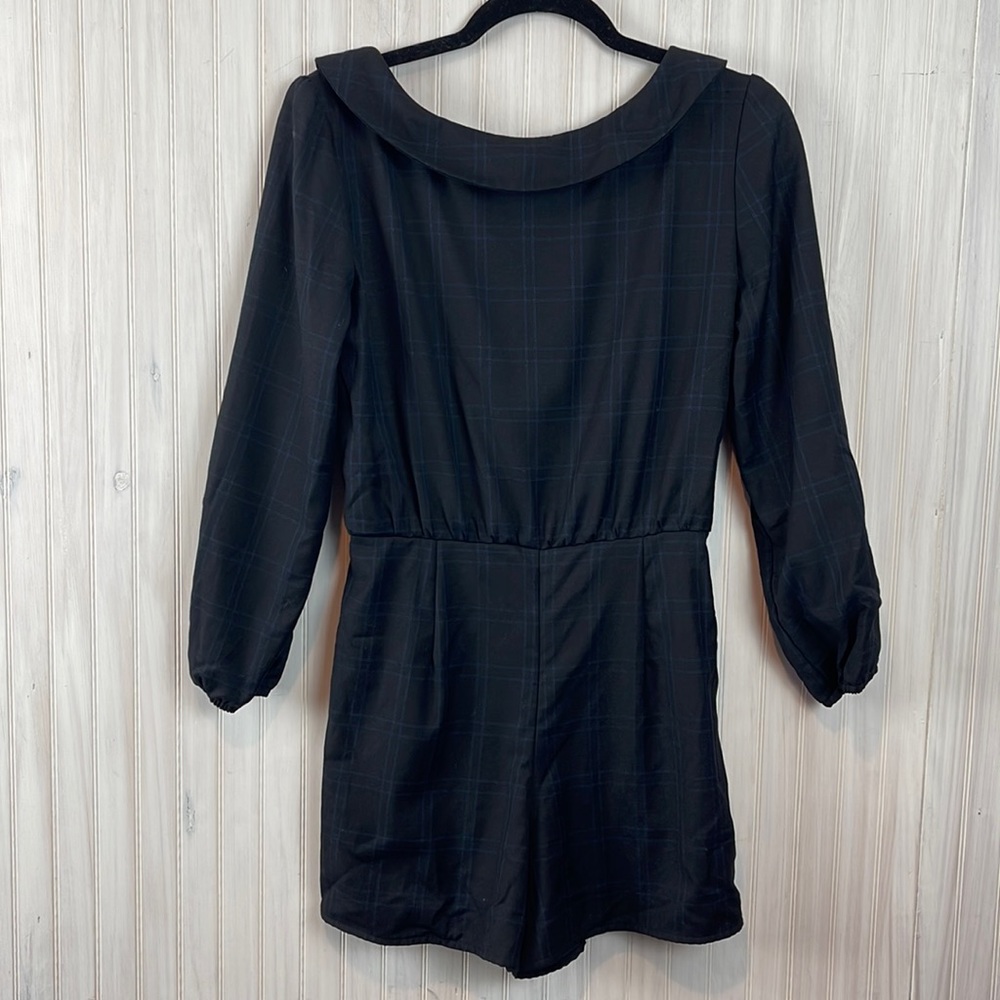 IGWT IN GOD WE TRUST PLAID LONG SLEEVE ROMPER